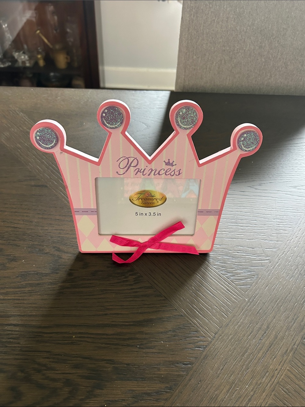 Princess Pink Crown Picture Frame used…5x3.5